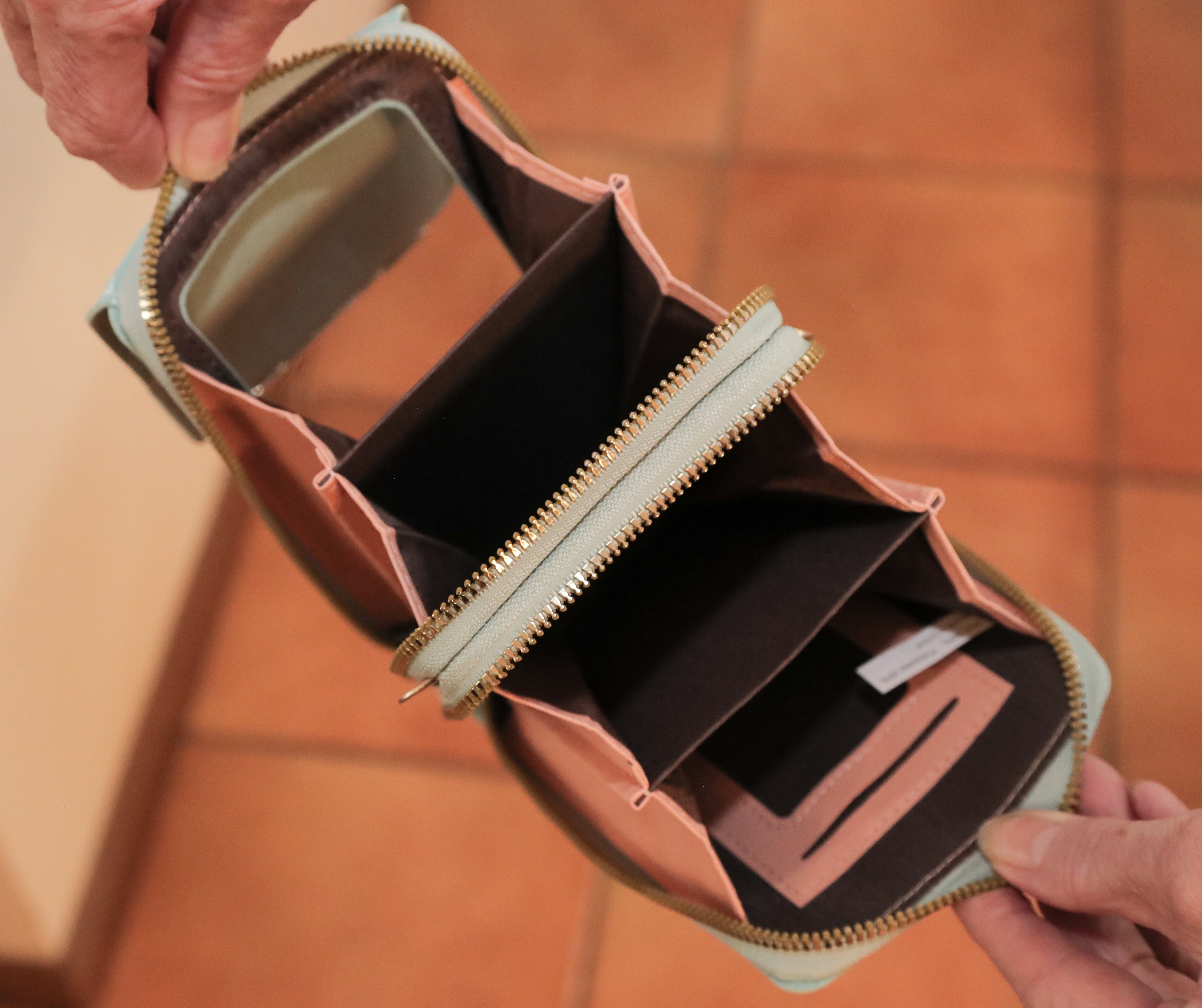 Multi Functional Cross Body Bag With Dual Zip